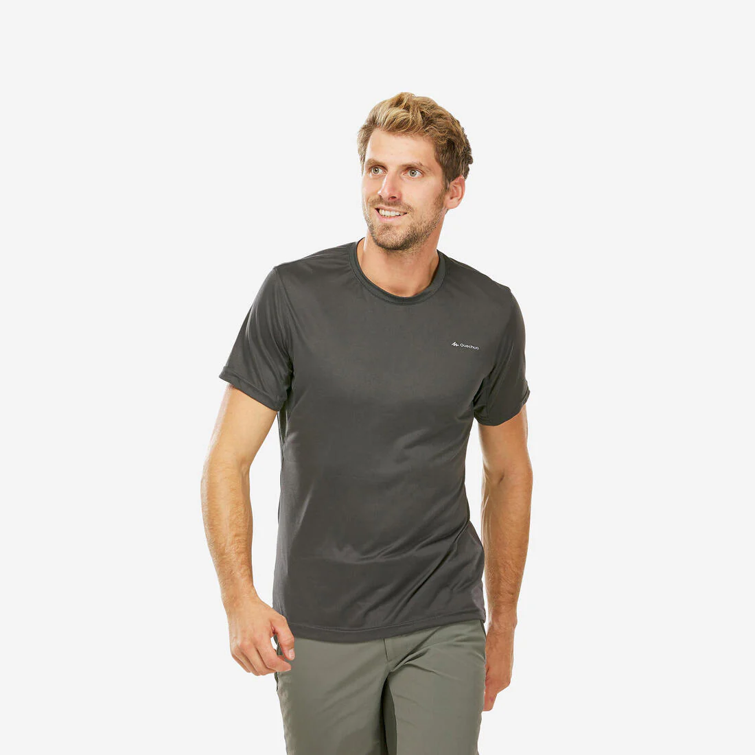 Men's Hiking Synthetic Short-Sleeved T-Shirt  MH100 - Image 2