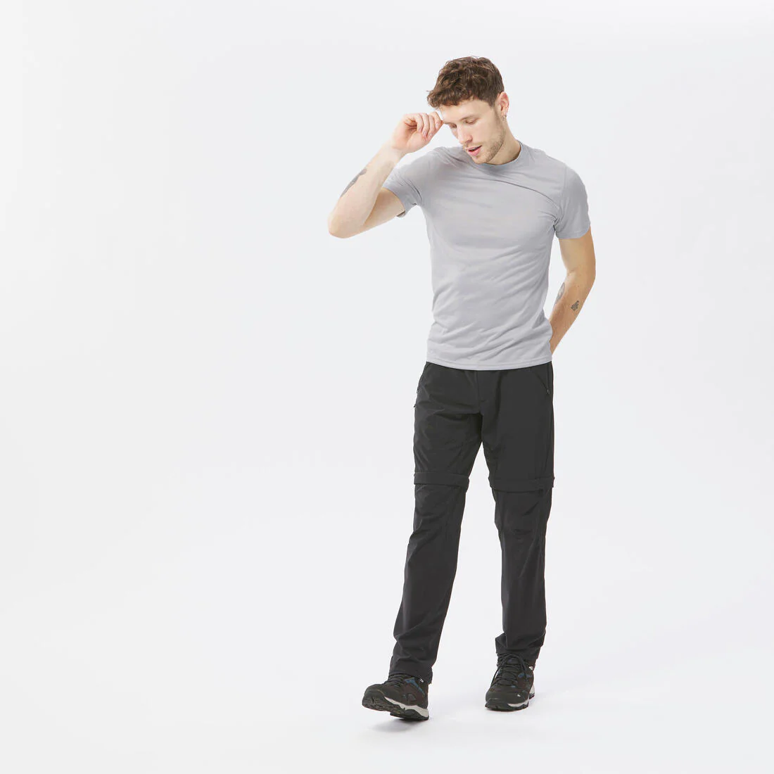 Men's Hiking Synthetic Short-Sleeved T-Shirt  MH100 - Image 4