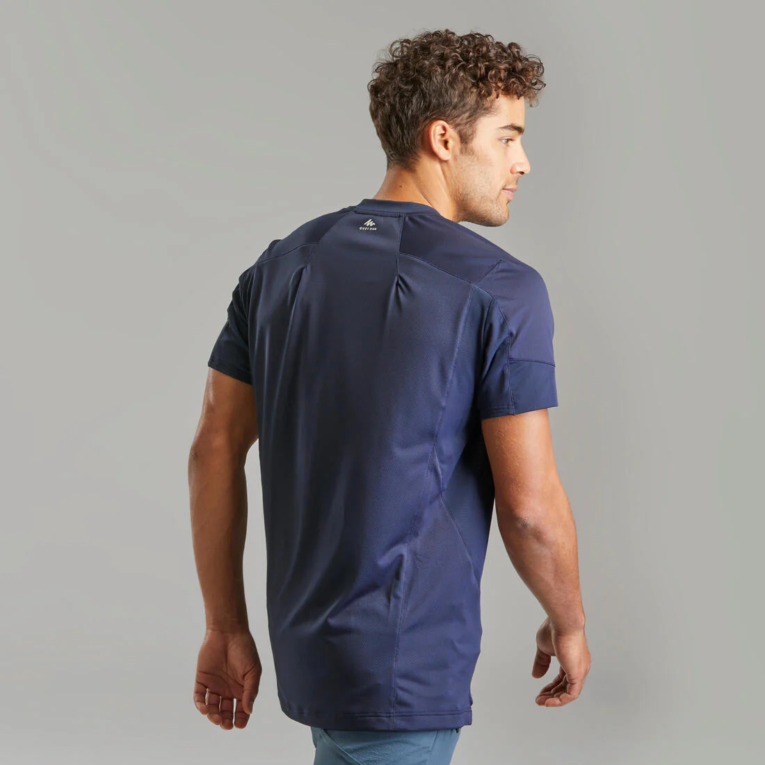 Men's Hiking Synthetic Short-Sleeved T-Shirt MH500 - Image 6