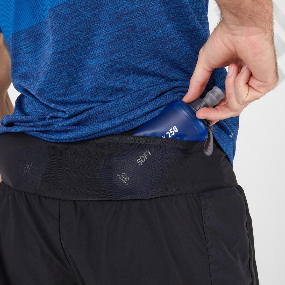 MEN'S MARATHON RUNNING SHORTS WITH CARRY POCKETS - BLACK - Image 5