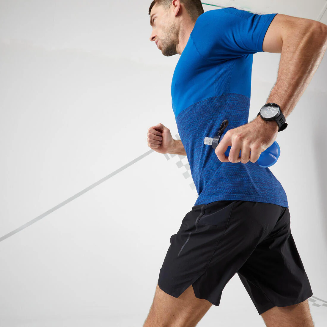 MEN'S MARATHON RUNNING SHORTS WITH CARRY POCKETS - BLACK - Image 9