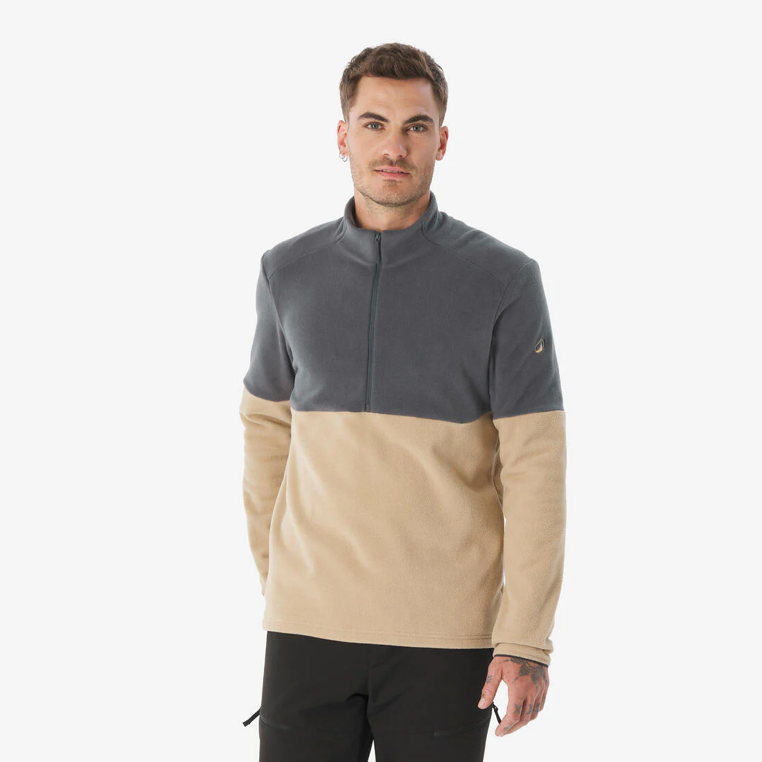 Men’s mountain hiking fleece jacket, MH500 - Half Zip