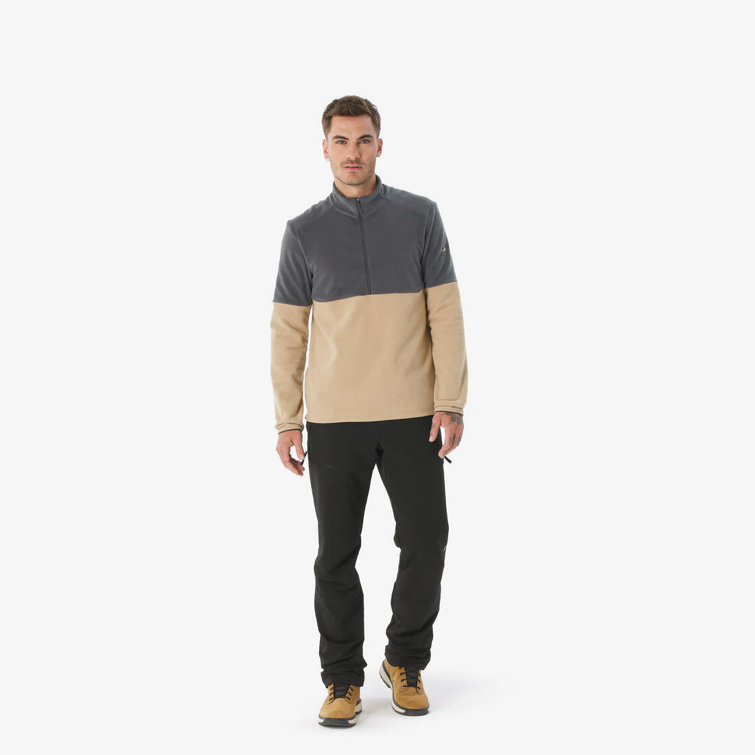 Men’s mountain hiking fleece jacket, MH500 - Half Zip - Image 2