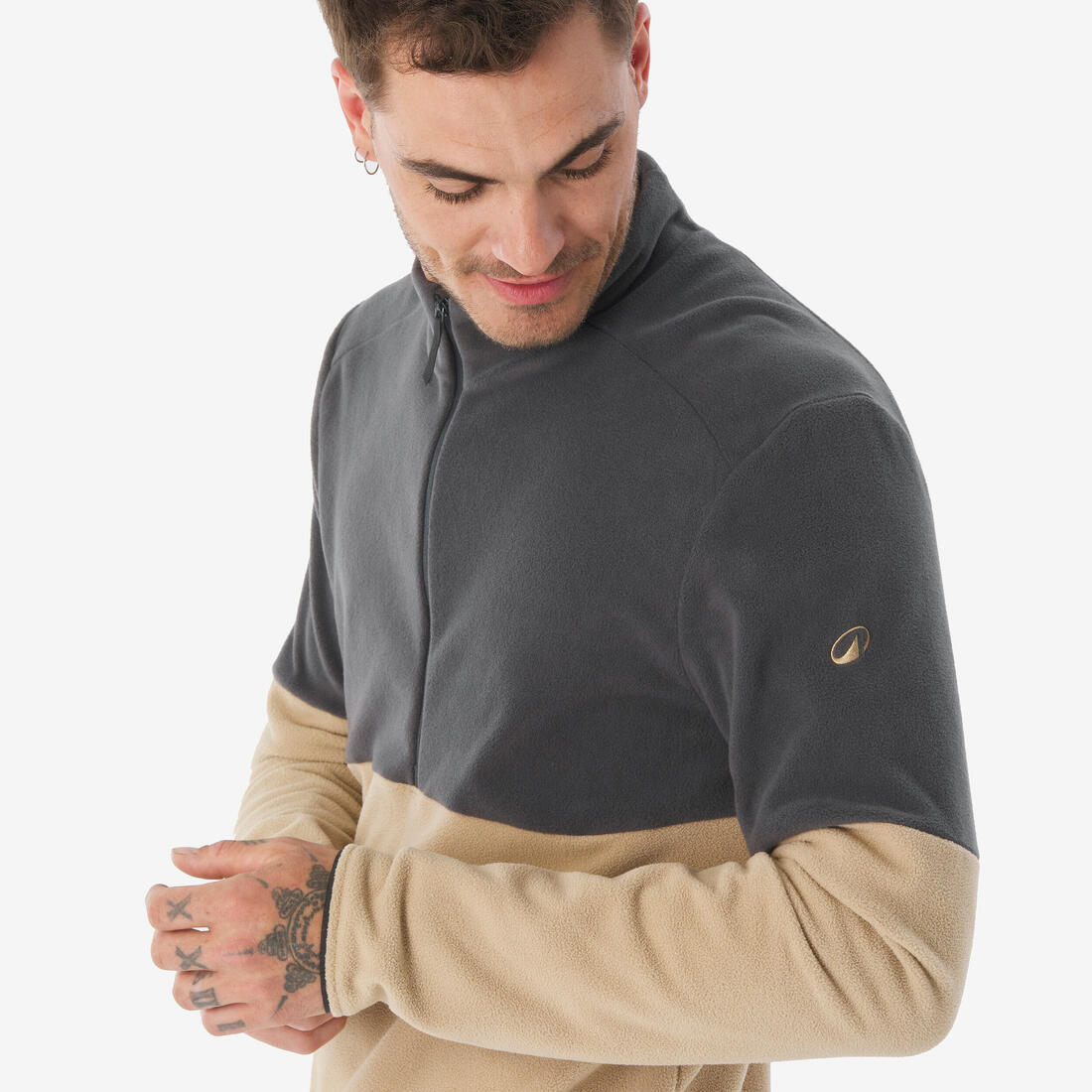 Men’s mountain hiking fleece jacket, MH500 - Half Zip - Image 5