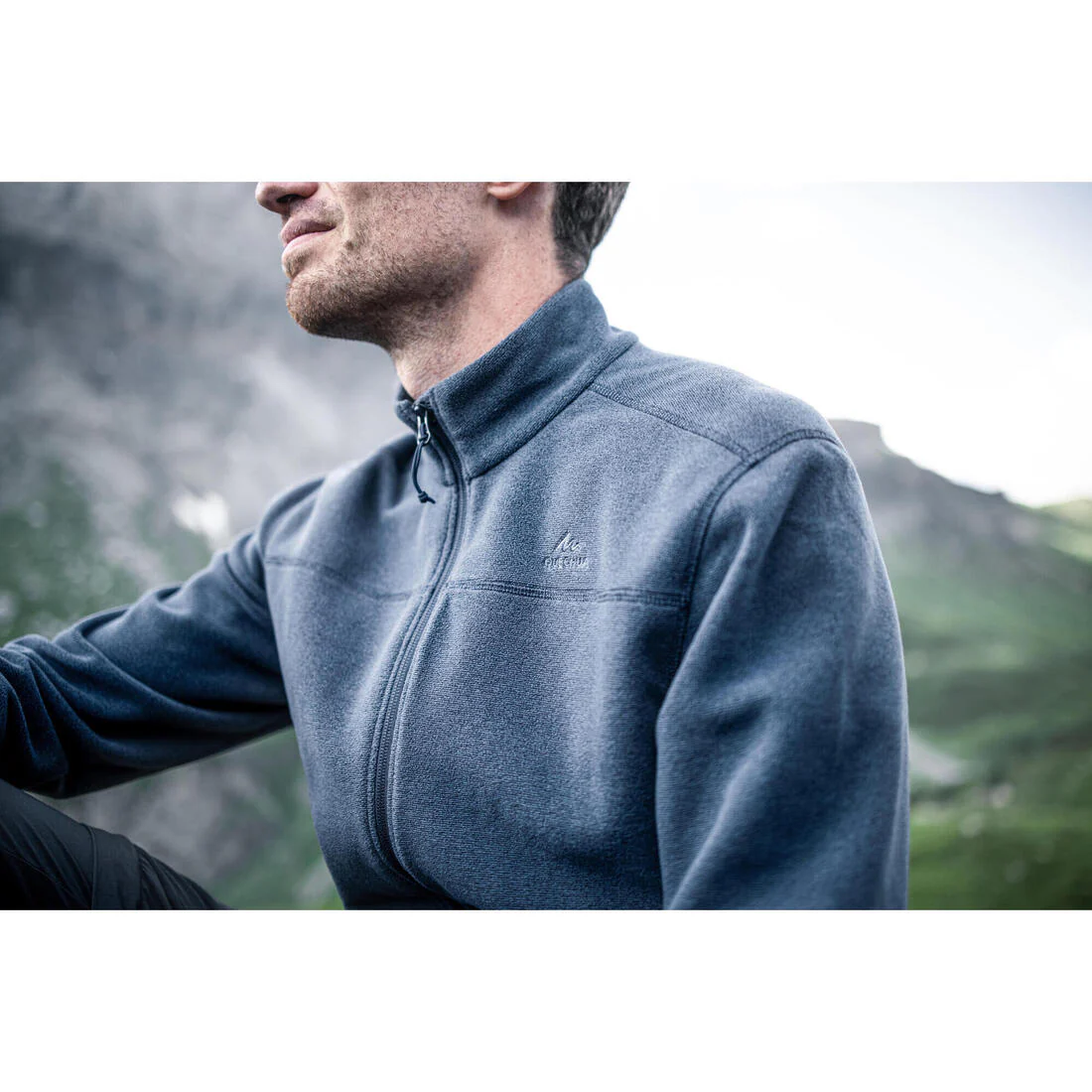 Men’s Mountain Hiking Fleece MH100 Full Zip - Image 13