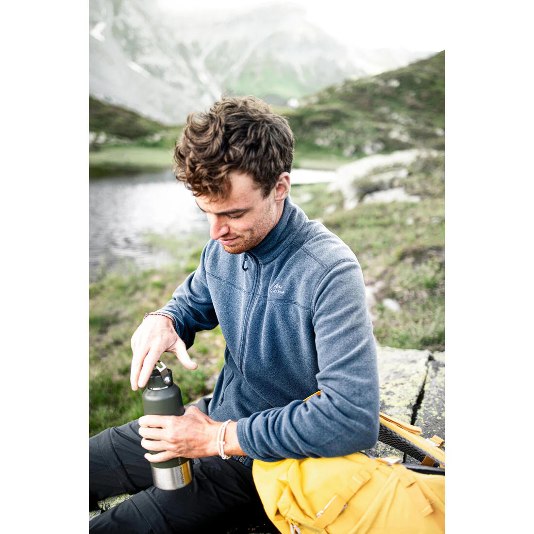 Men’s Mountain Hiking Fleece MH100 Full Zip - Image 14