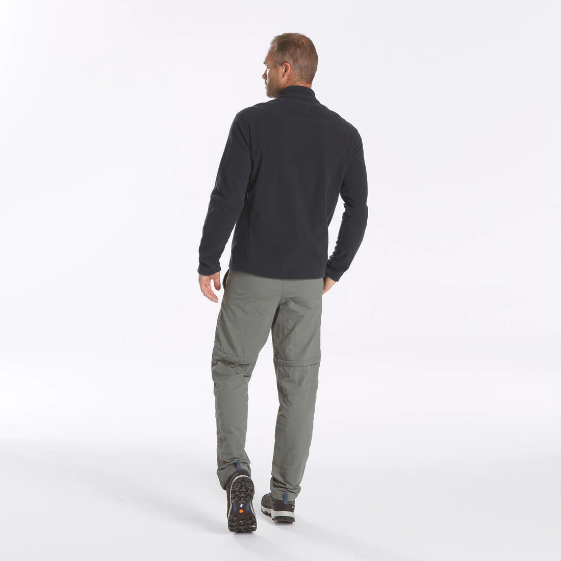Men's Mountain Hiking Fleece MH100 Full Zip - Black - Image 7