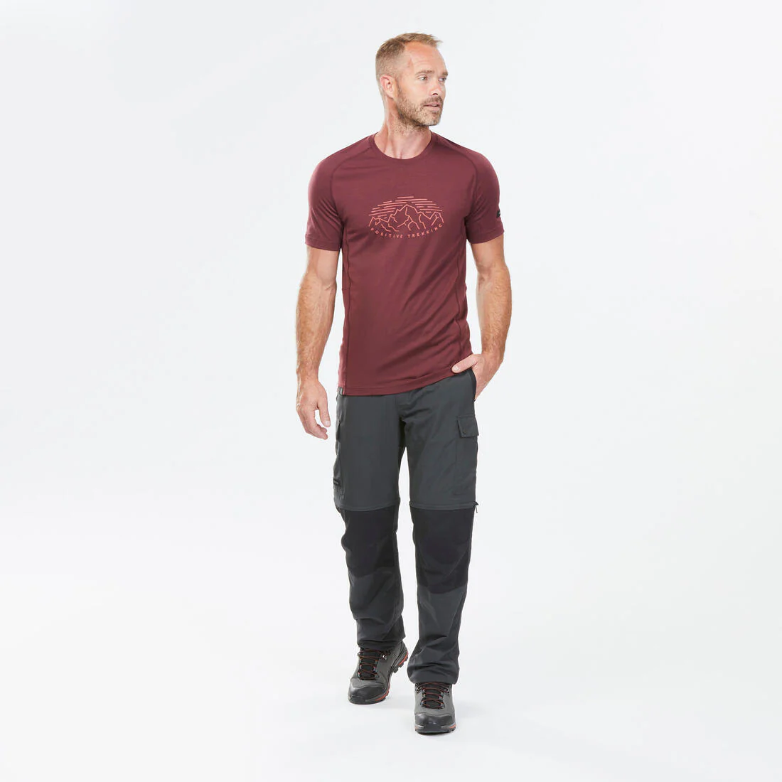 Men's Mountain Trekking Durable 2-in-1 Zip-Off Trousers MT100 - Image 11
