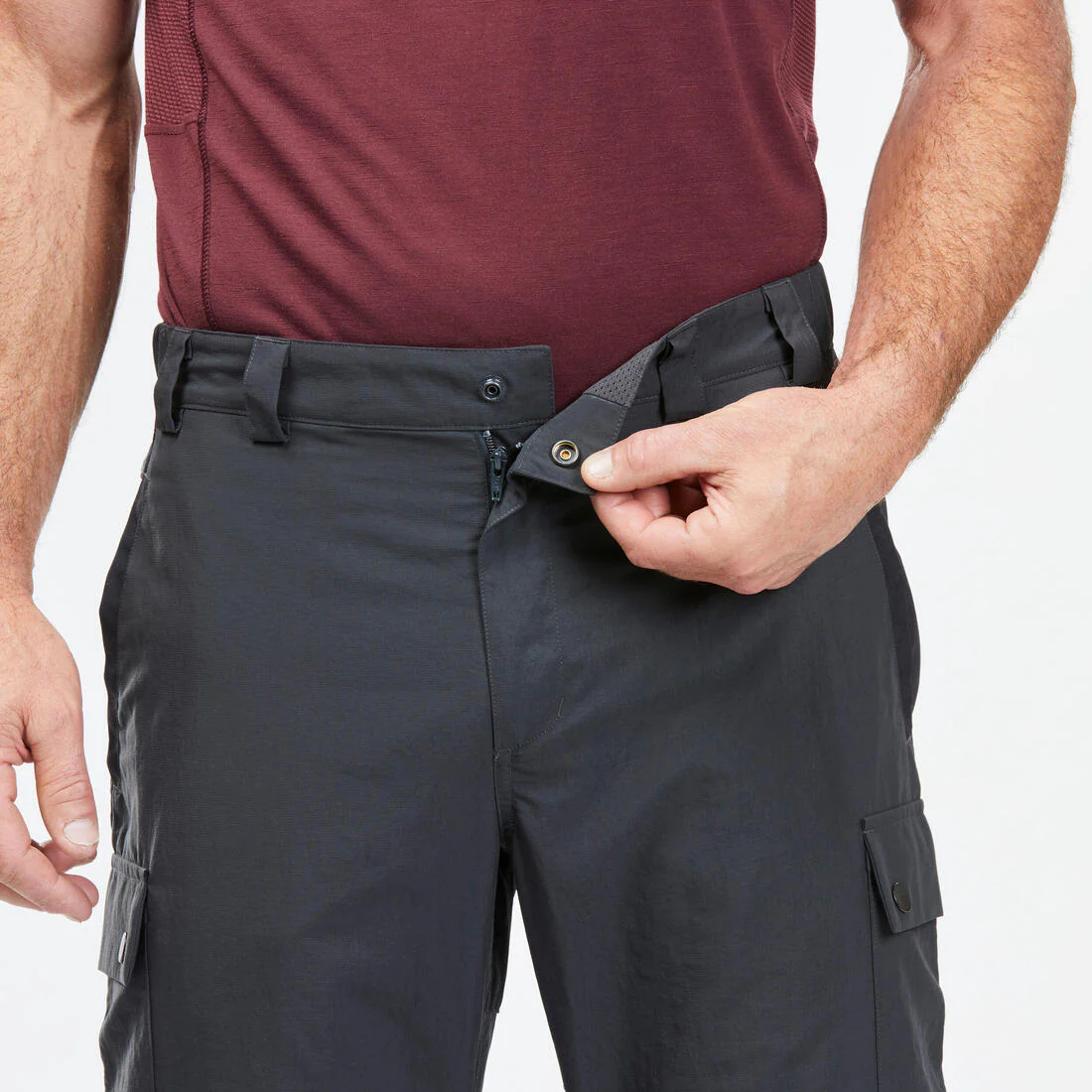 Men's Mountain Trekking Durable 2-in-1 Zip-Off Trousers MT100 - Image 8