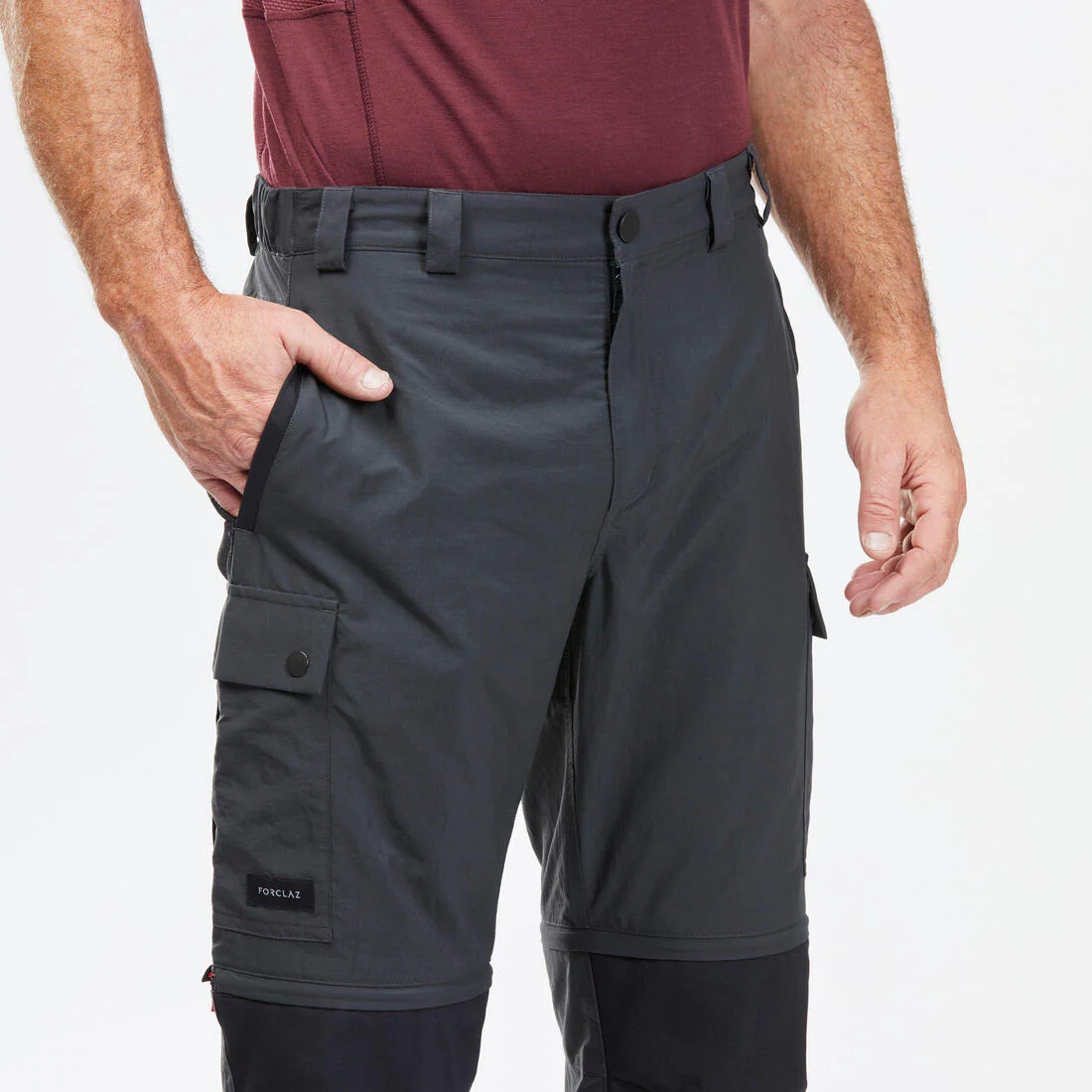 Men's Mountain Trekking Durable 2-in-1 Zip-Off Trousers MT100 - Image 9