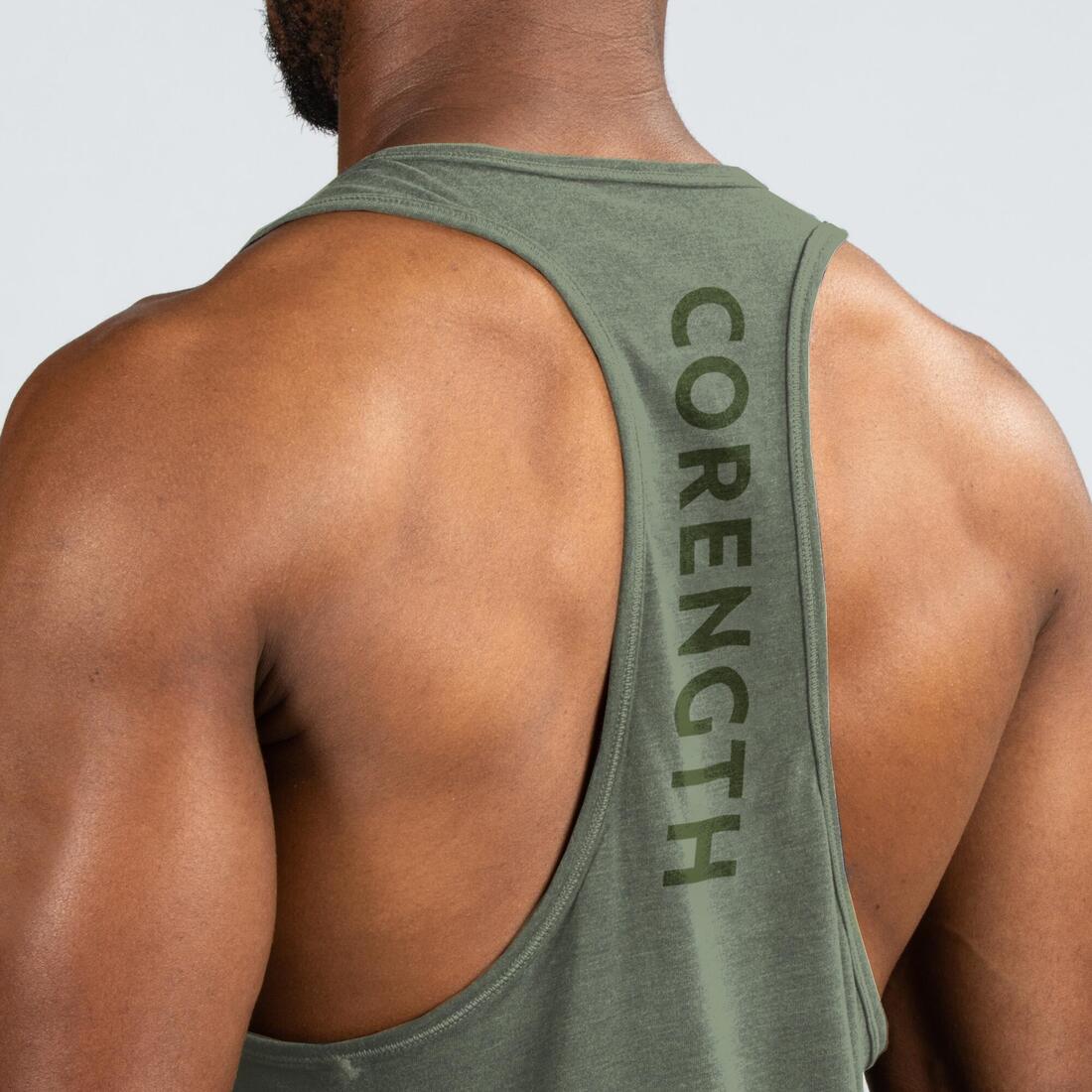 Men's Muscle Back Bodybuilding Stringer Tank Top - Smoky - Image 18