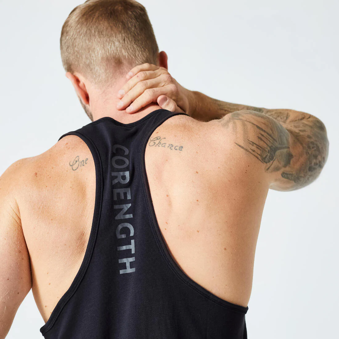 Men's Muscle Back Bodybuilding Stringer Tank Top - Smoky - Image 6
