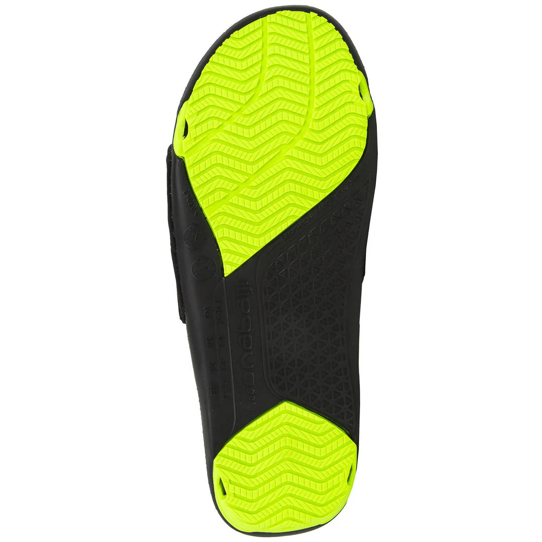 Men's Pool Sandals SLAP 900 SOFT Black Yellow - Image 3