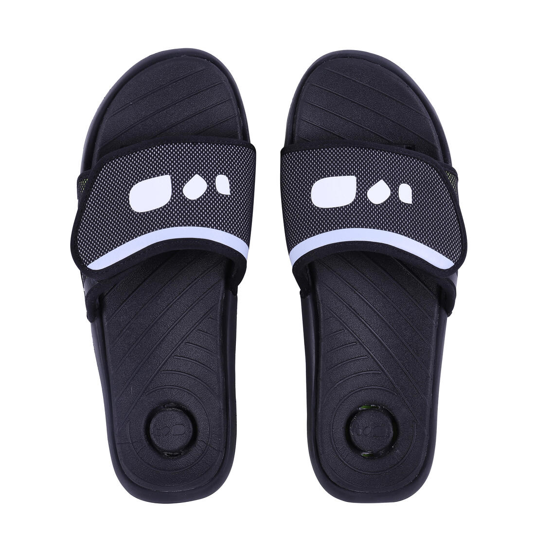 Men's Pool Sandals SLAP 900 SOFT Black Yellow - Image 4