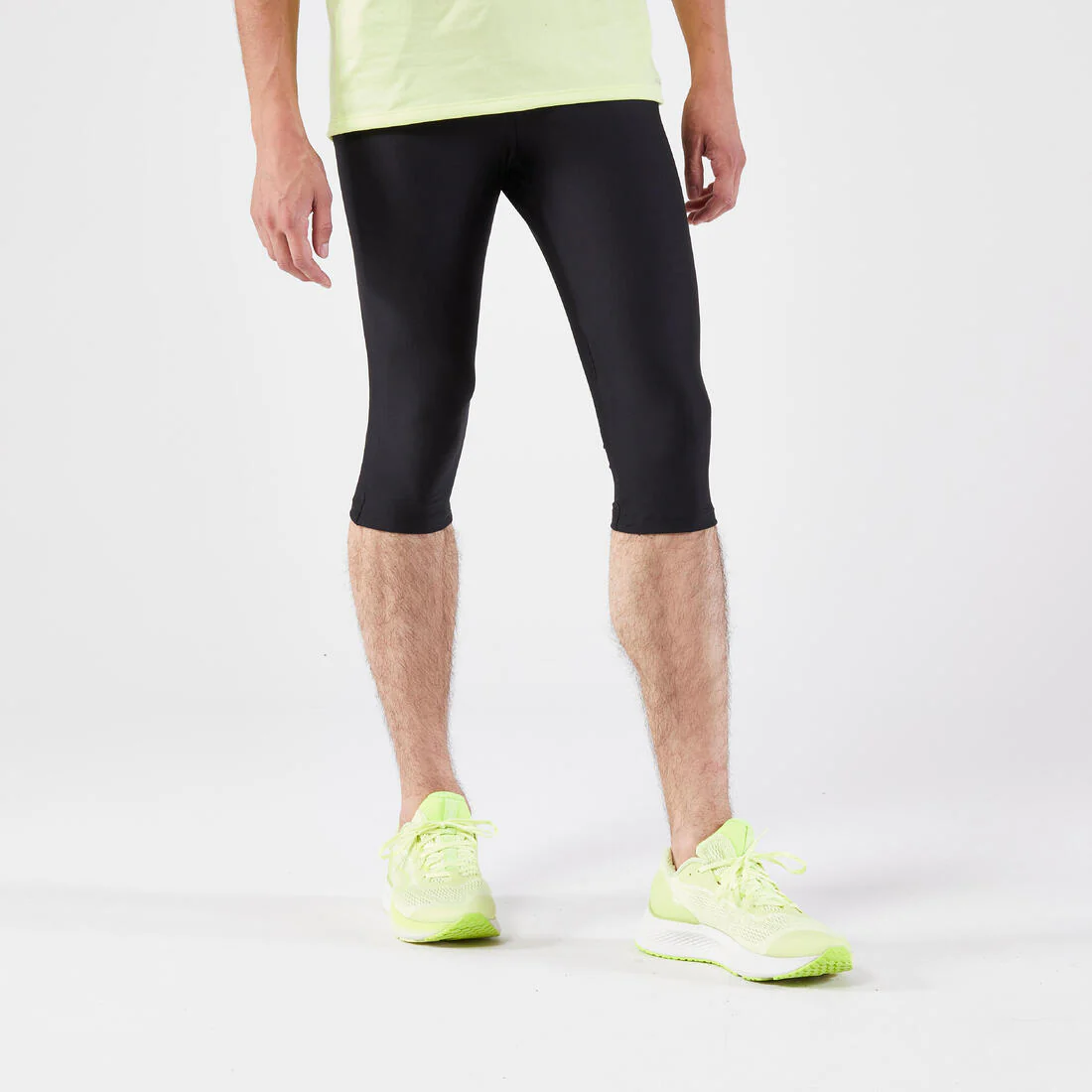Men's Running 3/4 Tights - Kiprun Run 100 Black - Image 4