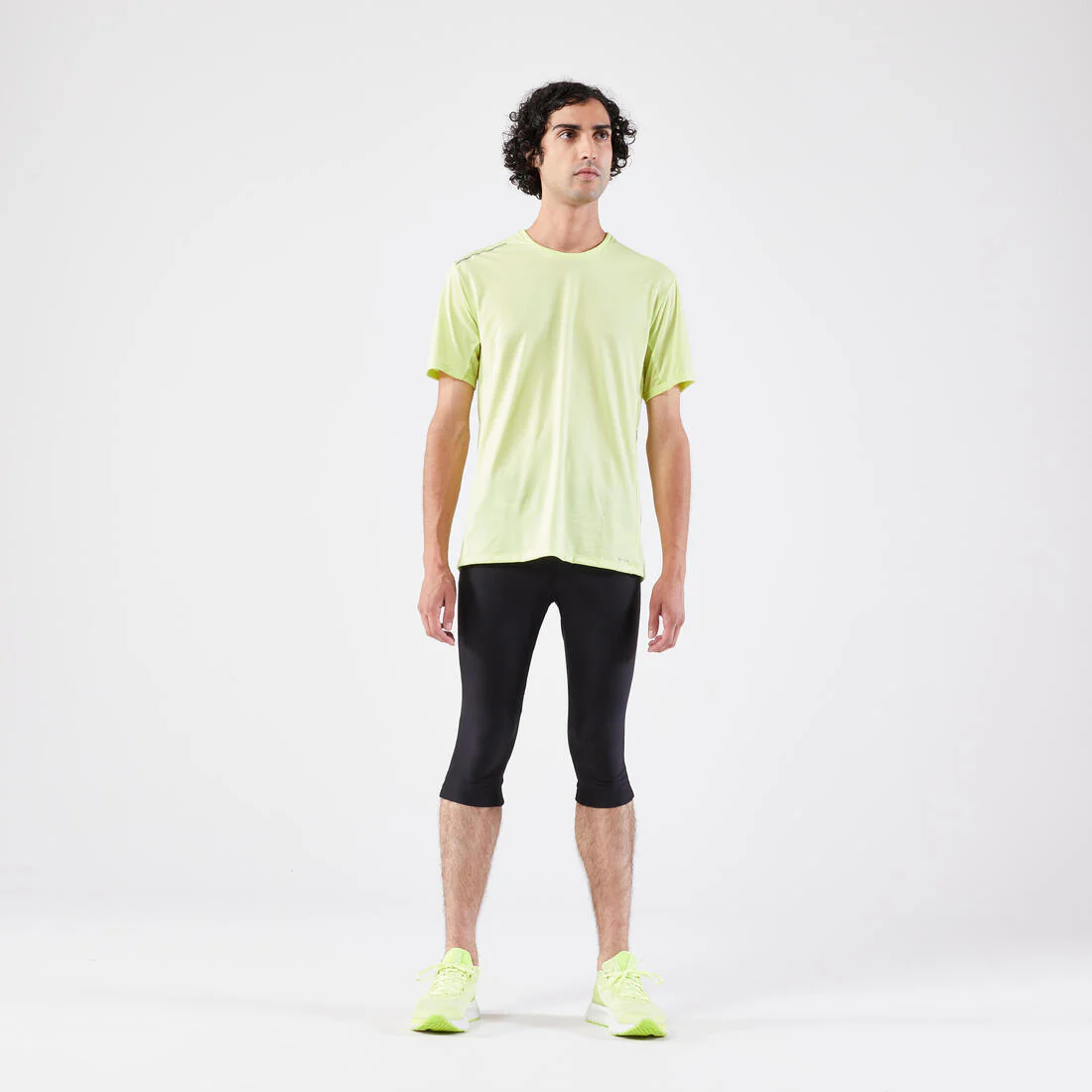 Men's Running 3/4 Tights - Kiprun Run 100 Black - Image 5