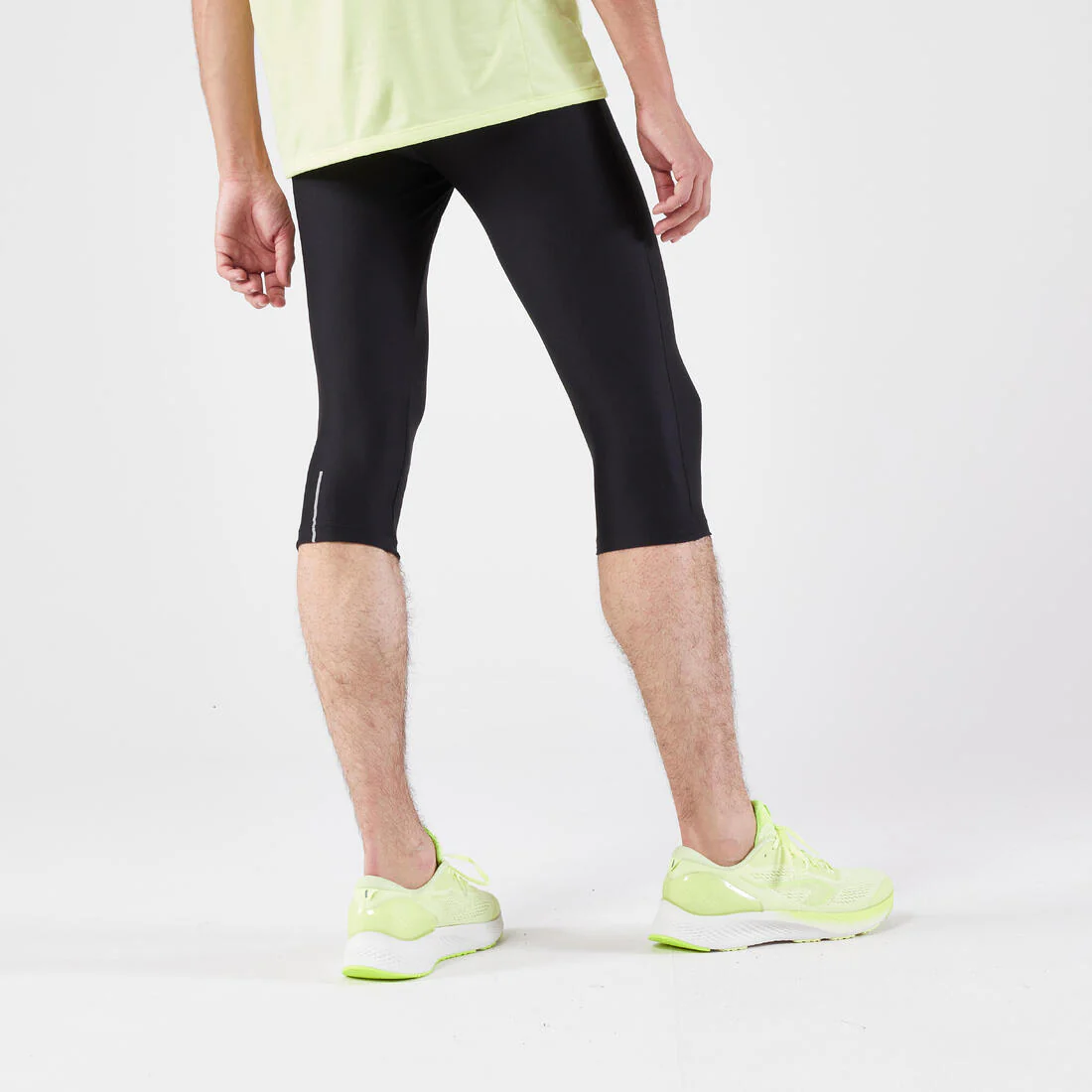 Men's Running 3/4 Tights - Kiprun Run 100 Black - Image 6