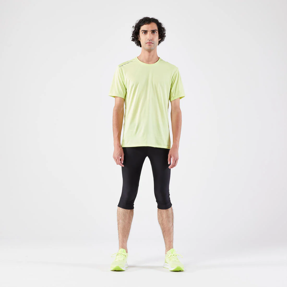 Men's Running 3/4 Tights - Kiprun Run 100 Black - Image 9
