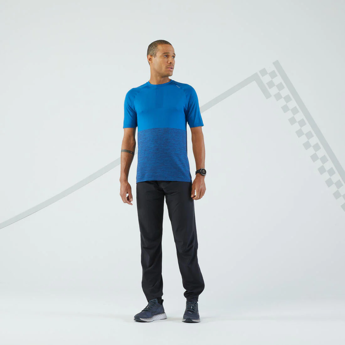 Men's Running Lightweight Trousers - KIPRUN Run 500 Light - Black - Image 2