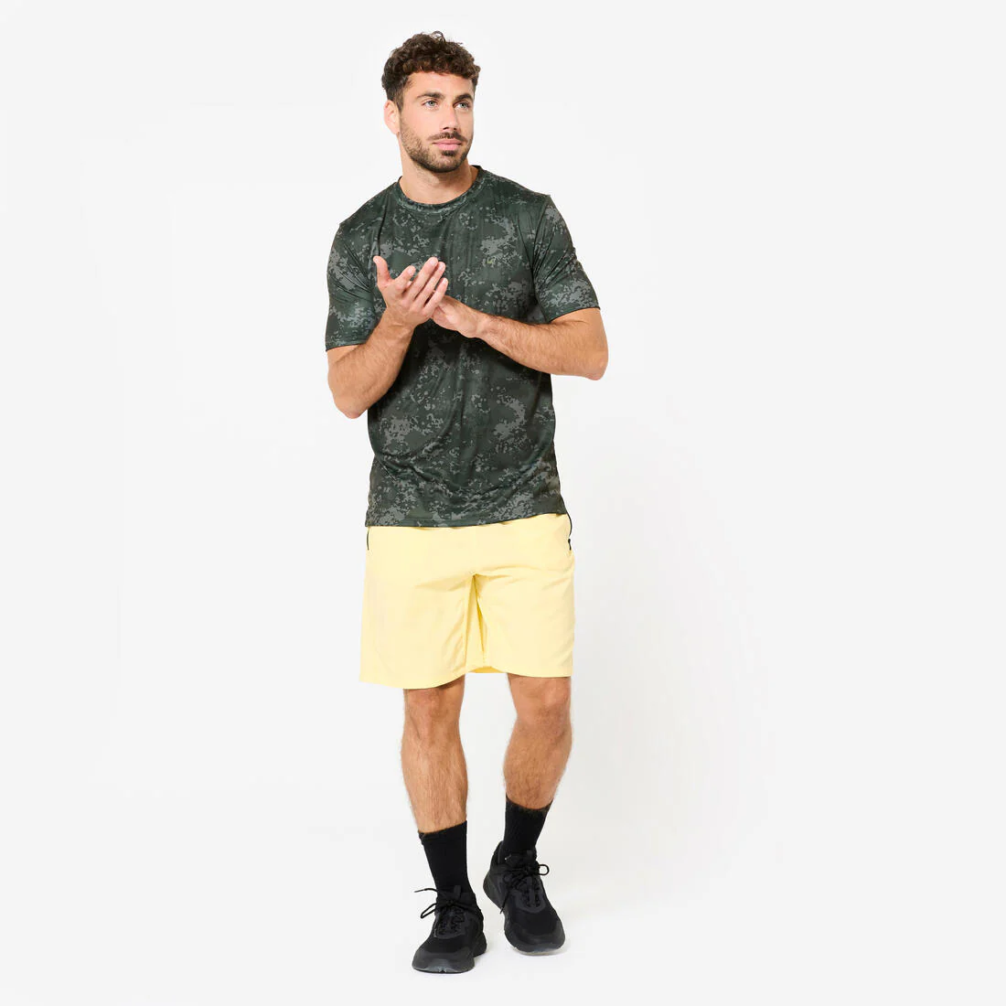 Men's Short-Sleeved Crew Neck Breathable Fitness T-Shirt - Smoky - Image 10