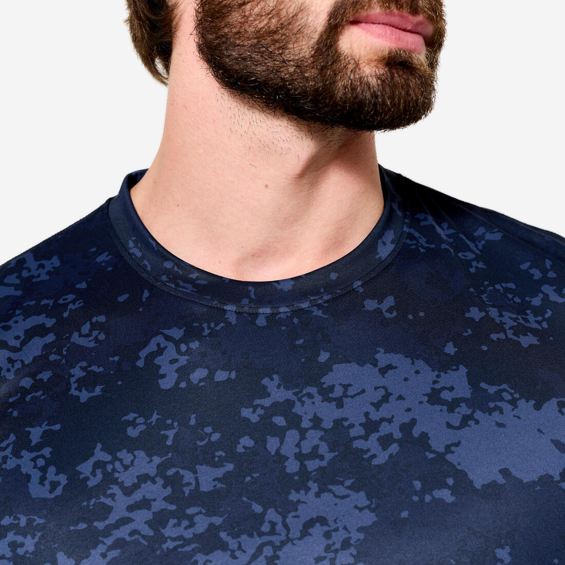 Men's Short-Sleeved Crew Neck Breathable Fitness T-Shirt - Smoky - Image 11