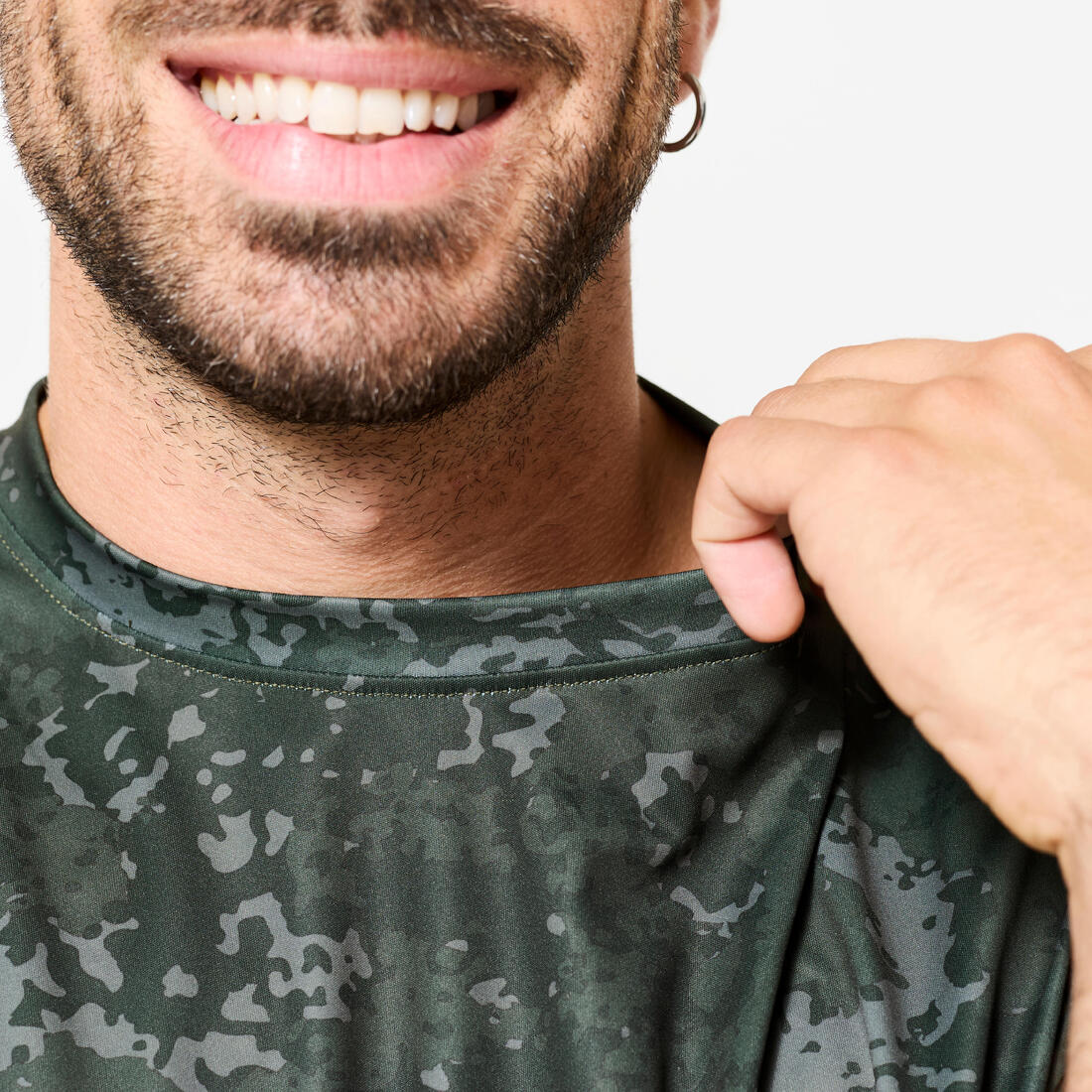 Men's Short-Sleeved Crew Neck Breathable Fitness T-Shirt - Smoky - Image 12