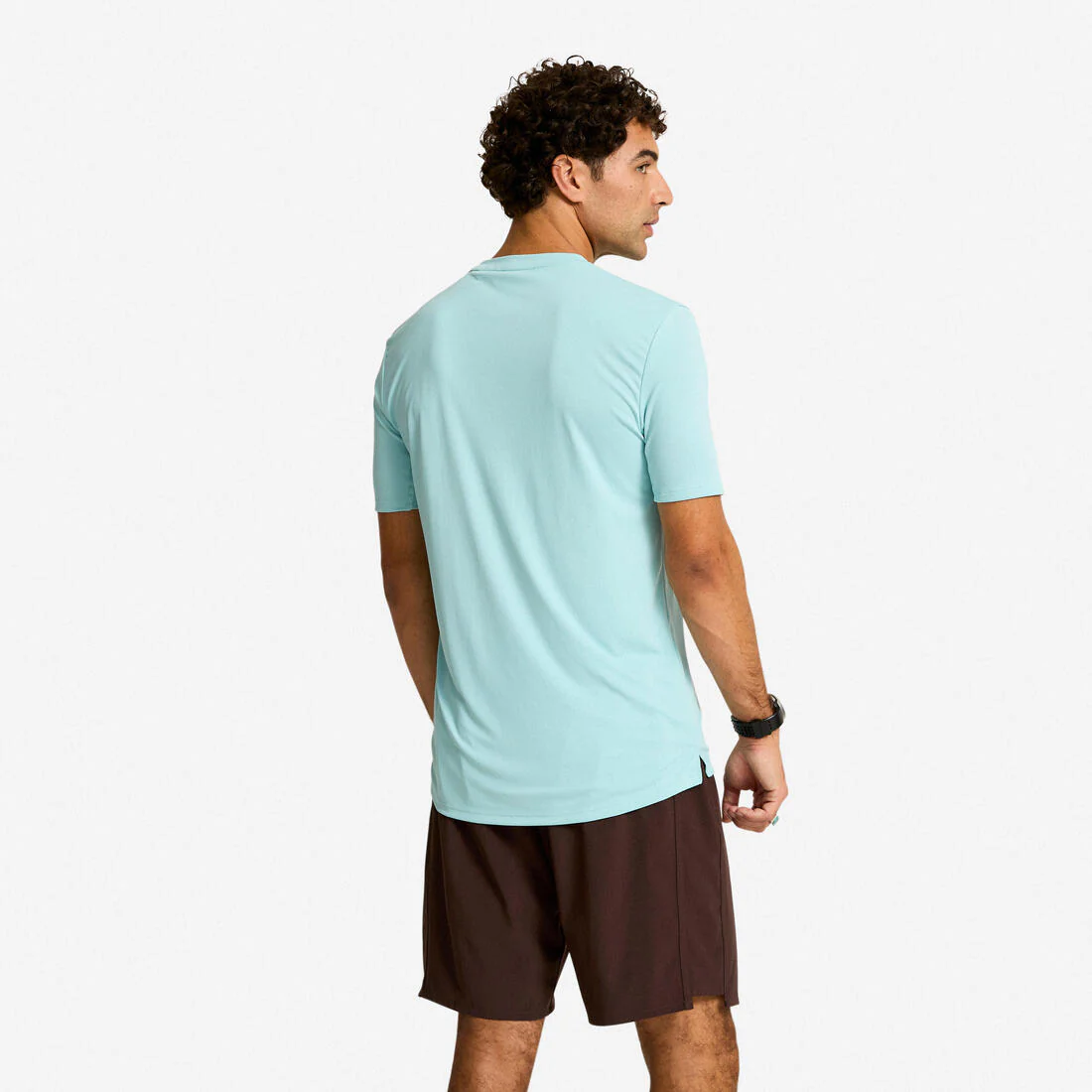 Men's Short-Sleeved Crew Neck Breathable Fitness T-Shirt - Smoky - Image 14