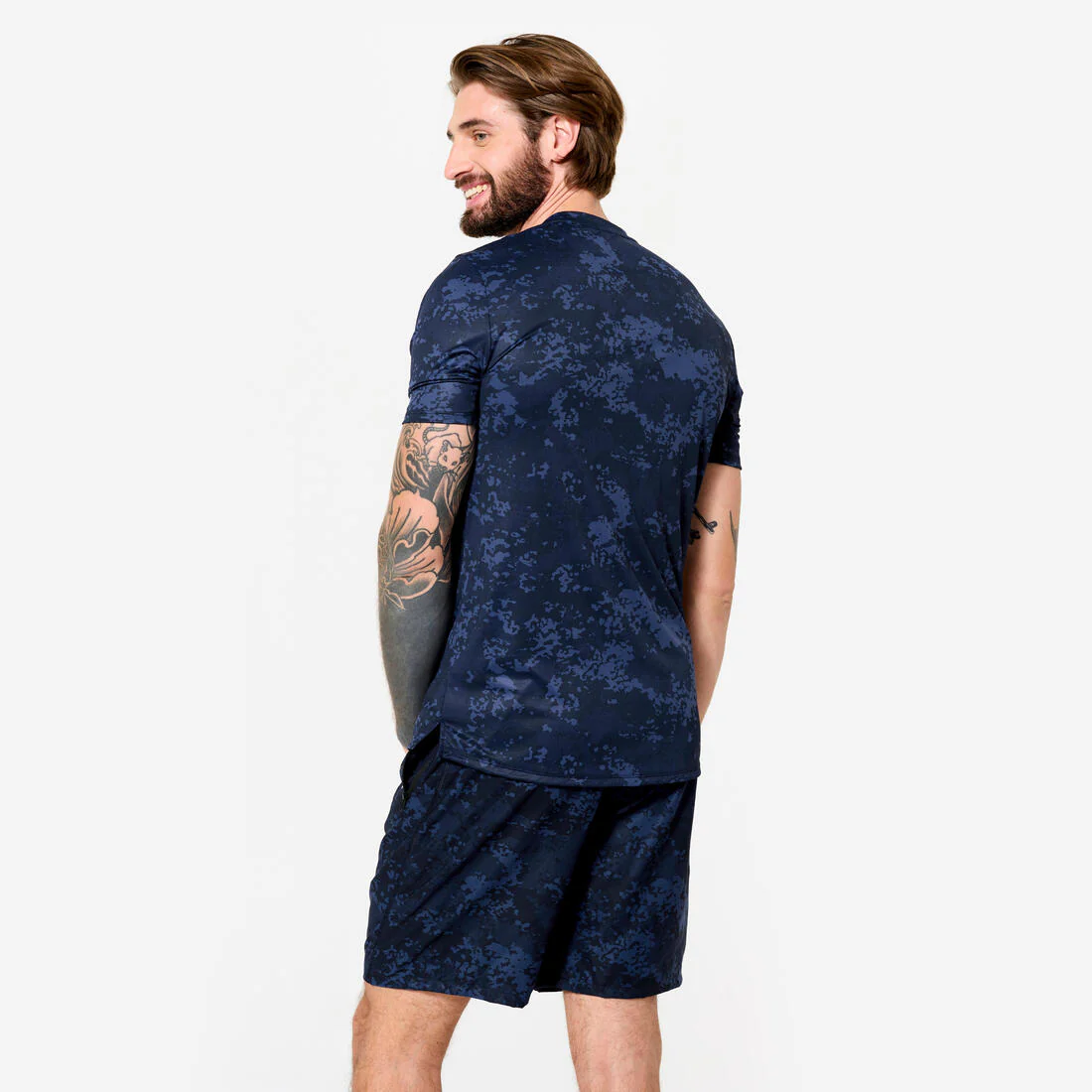 Men's Short-Sleeved Crew Neck Breathable Fitness T-Shirt - Smoky - Image 18