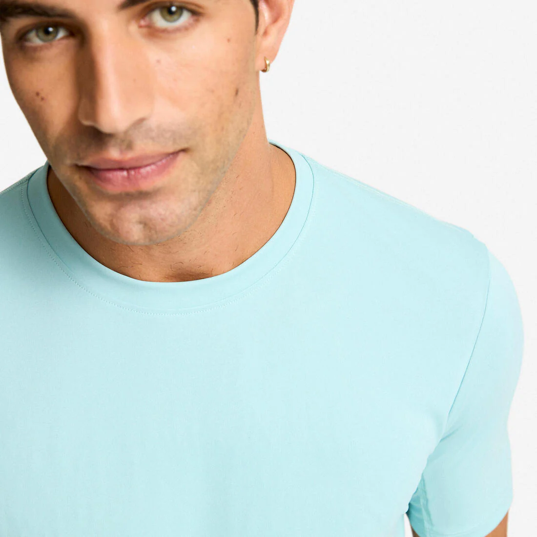 Men's Short-Sleeved Crew Neck Breathable Fitness T-Shirt - Smoky - Image 20