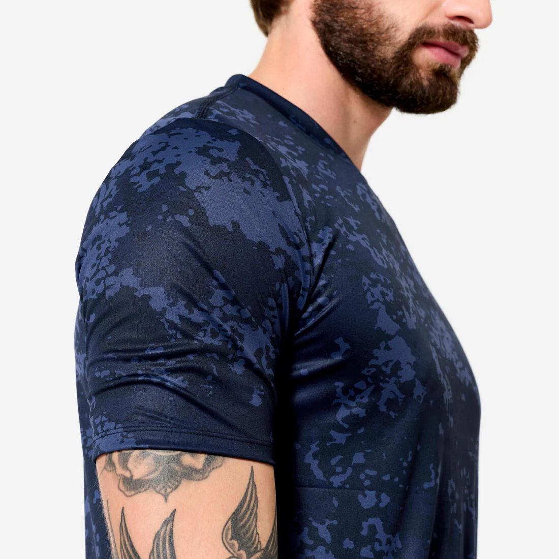 Men's Short-Sleeved Crew Neck Breathable Fitness T-Shirt - Smoky - Image 26