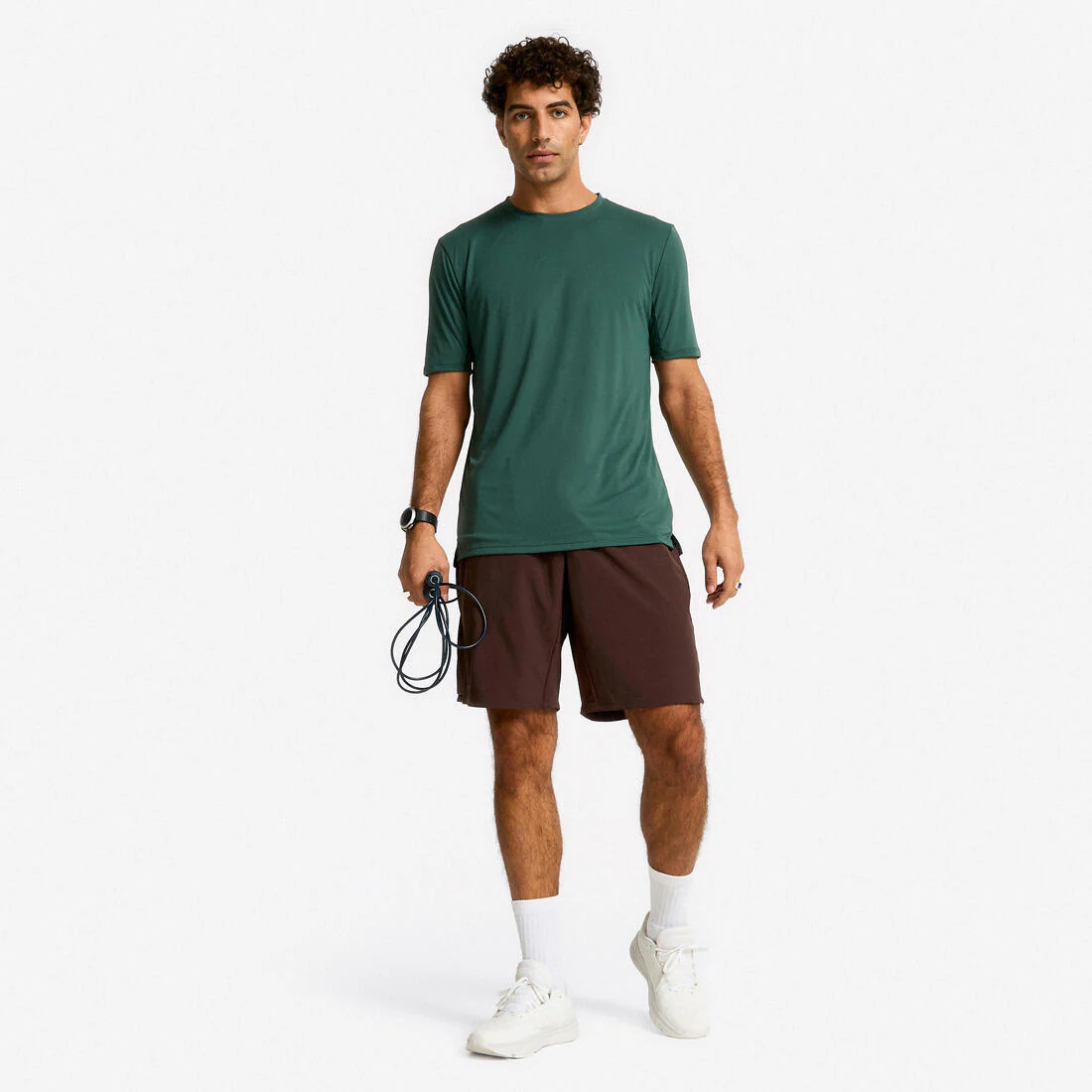 Men's Short-Sleeved Crew Neck Breathable Fitness T-Shirt - Smoky - Image 6