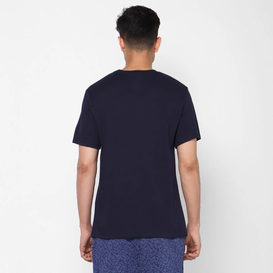 Men's Short-Sleeved Straight-Cut Crew Neck Cotton Fitness T-Shirt 500 Garnet - Image 29