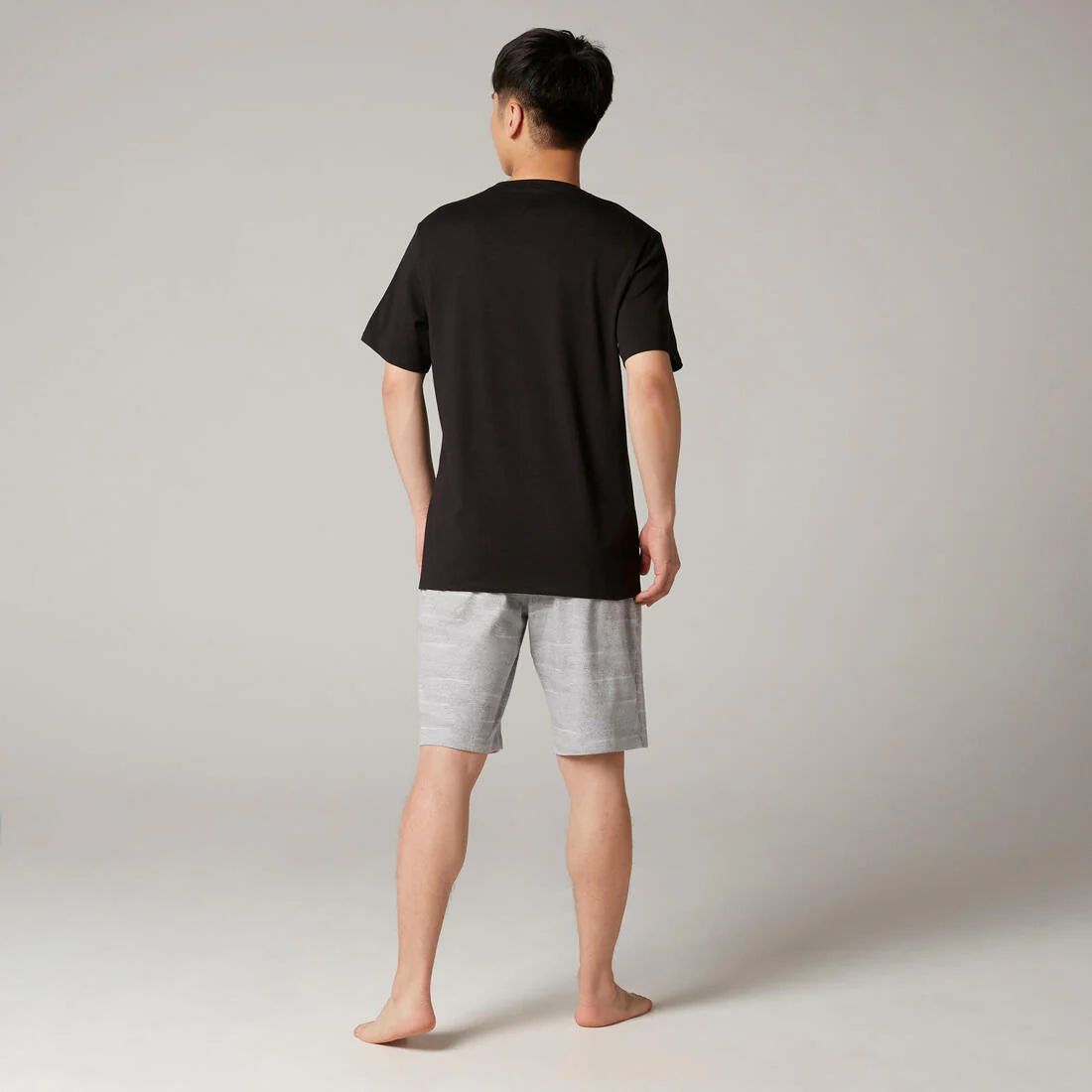 Men's Short-Sleeved Straight-Cut Crew Neck Cotton Fitness T-Shirt 500 Garnet - Image 30