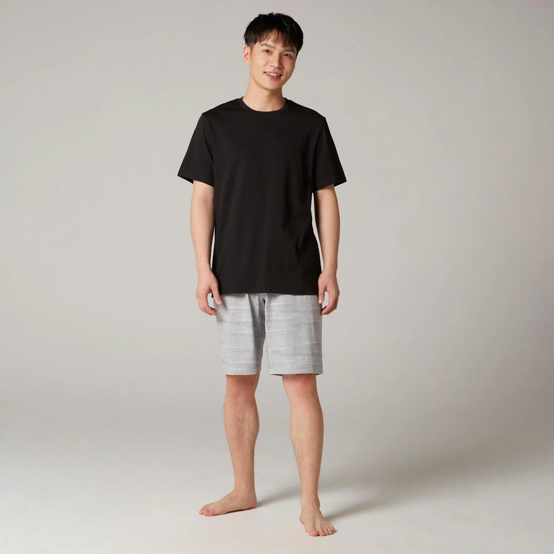 Men's Short-Sleeved Straight-Cut Crew Neck Cotton Fitness T-Shirt 500 Garnet - Image 37