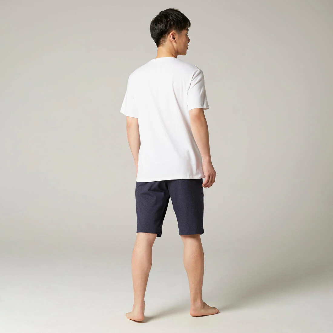 Men's Short-Sleeved Straight-Cut Crew Neck Cotton Fitness T-Shirt 500 Garnet - Image 40