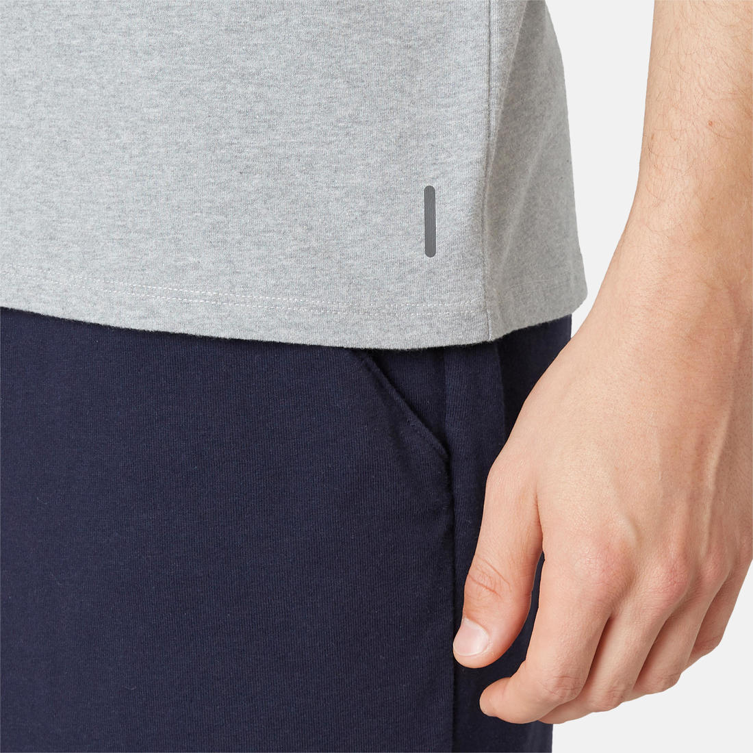 Men's Short-Sleeved Straight-Cut Crew Neck Cotton Fitness T-Shirt 500 Garnet - Image 70