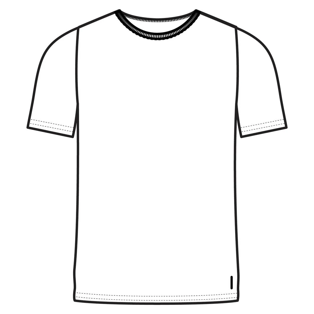Men's Short-Sleeved Straight-Cut Crew Neck Cotton Fitness T-Shirt 500 Garnet - Image 71