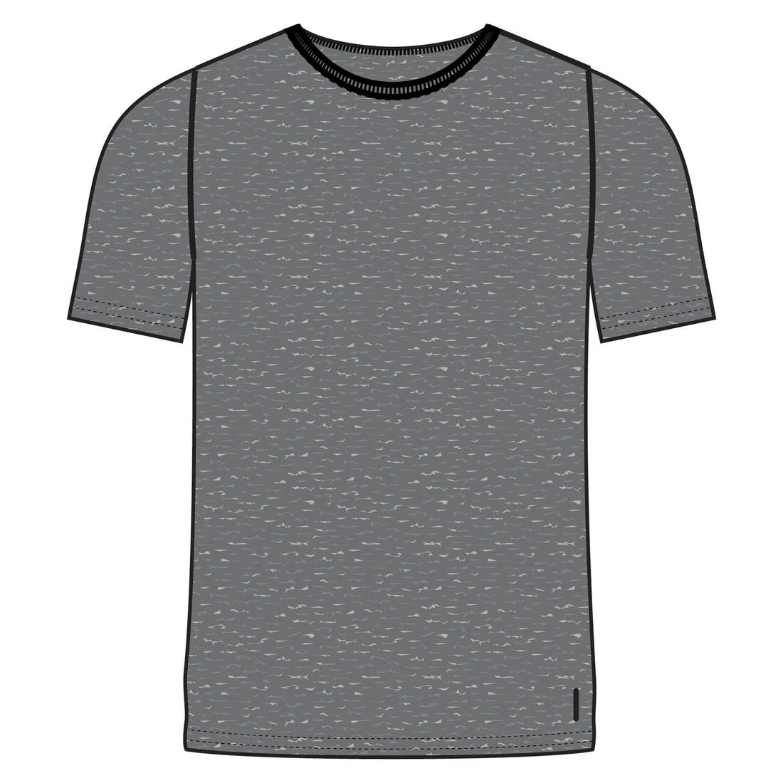 Men's Short-Sleeved Straight-Cut Crew Neck Cotton Fitness T-Shirt 500 Garnet - Image 89