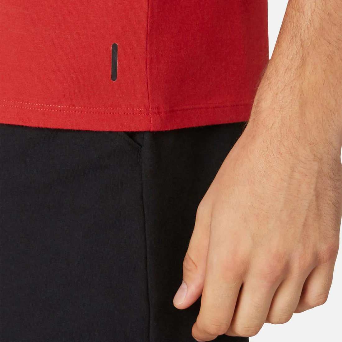 Men's Short-Sleeved Straight-Cut Crew Neck Cotton Fitness T-Shirt 500 Garnet - Image 95