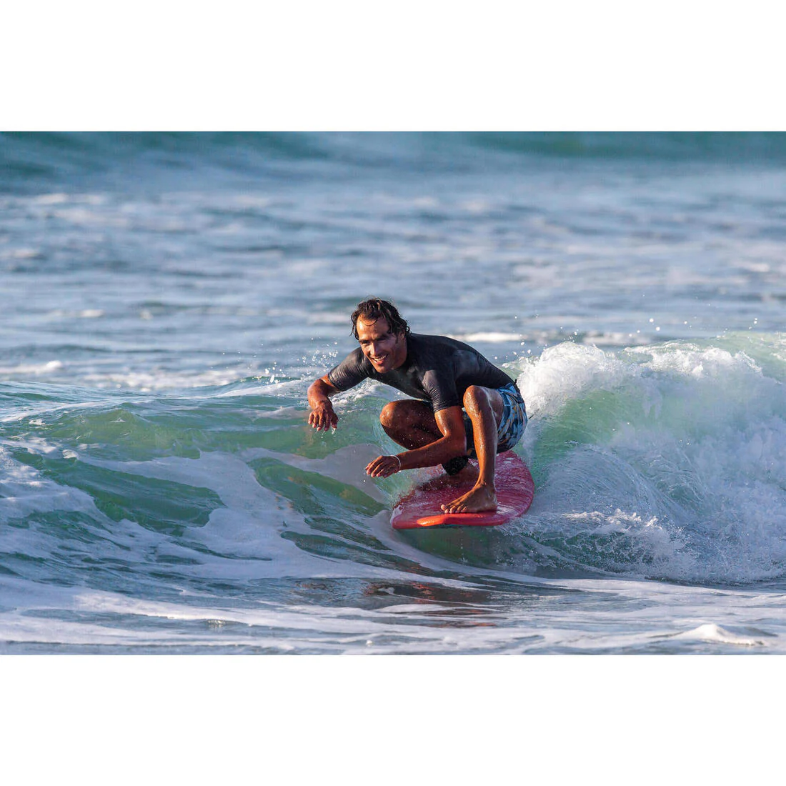 Men's short-sleeved UV-protection surfing T-Shirt - 500 Black Beast - Image 17