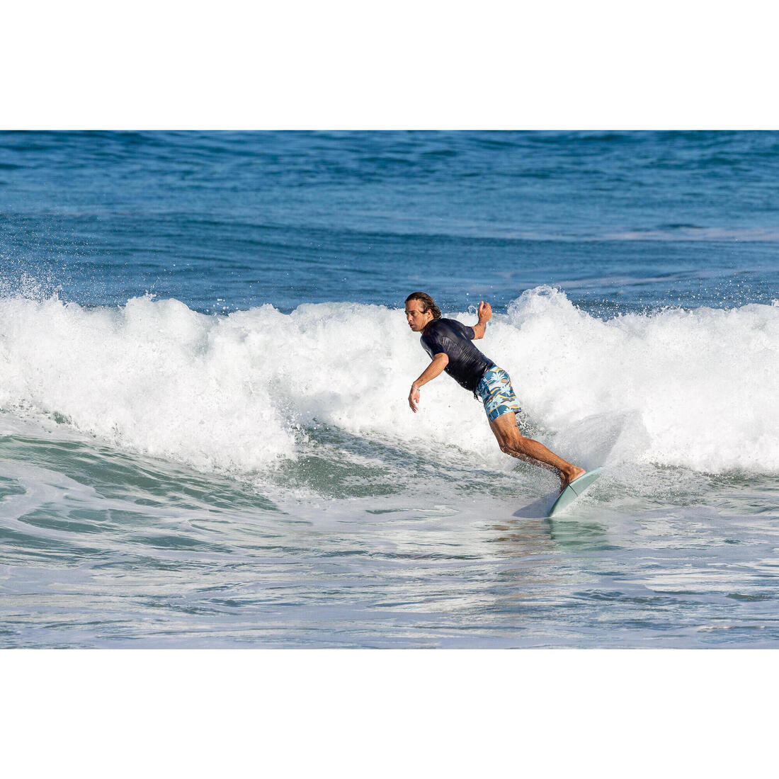 Men's short-sleeved UV-protection surfing T-Shirt - 500 Black Beast - Image 21