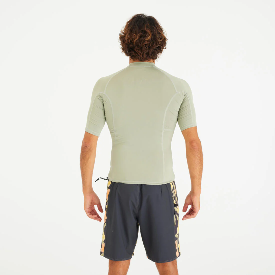 Men's short-sleeved UV-protection surfing T-Shirt - 500 Black Beast - Image 6