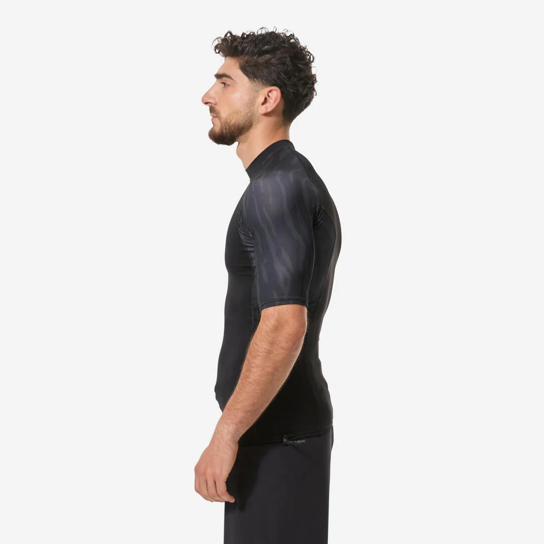 Men's short-sleeved UV-protection surfing T-Shirt - 500 Black Beast - Image 8