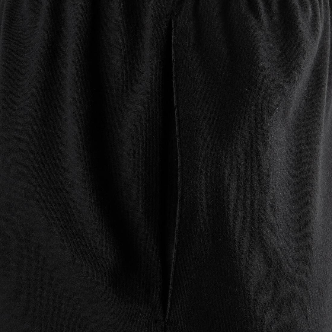 Men's Short Straight-Cut Cotton Fitness Shorts 100 With Key Pocket - Image 12