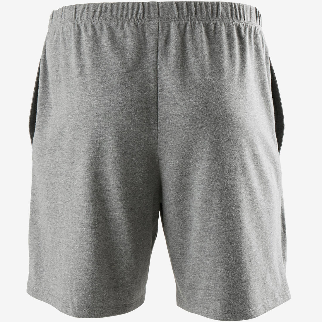 Men's Short Straight-Cut Cotton Fitness Shorts 100 With Key Pocket - Image 3