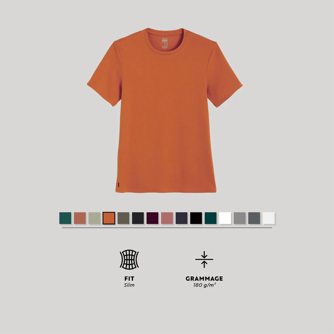Men's Slim-Fit Fitness T-Shirt 500 - Image 3