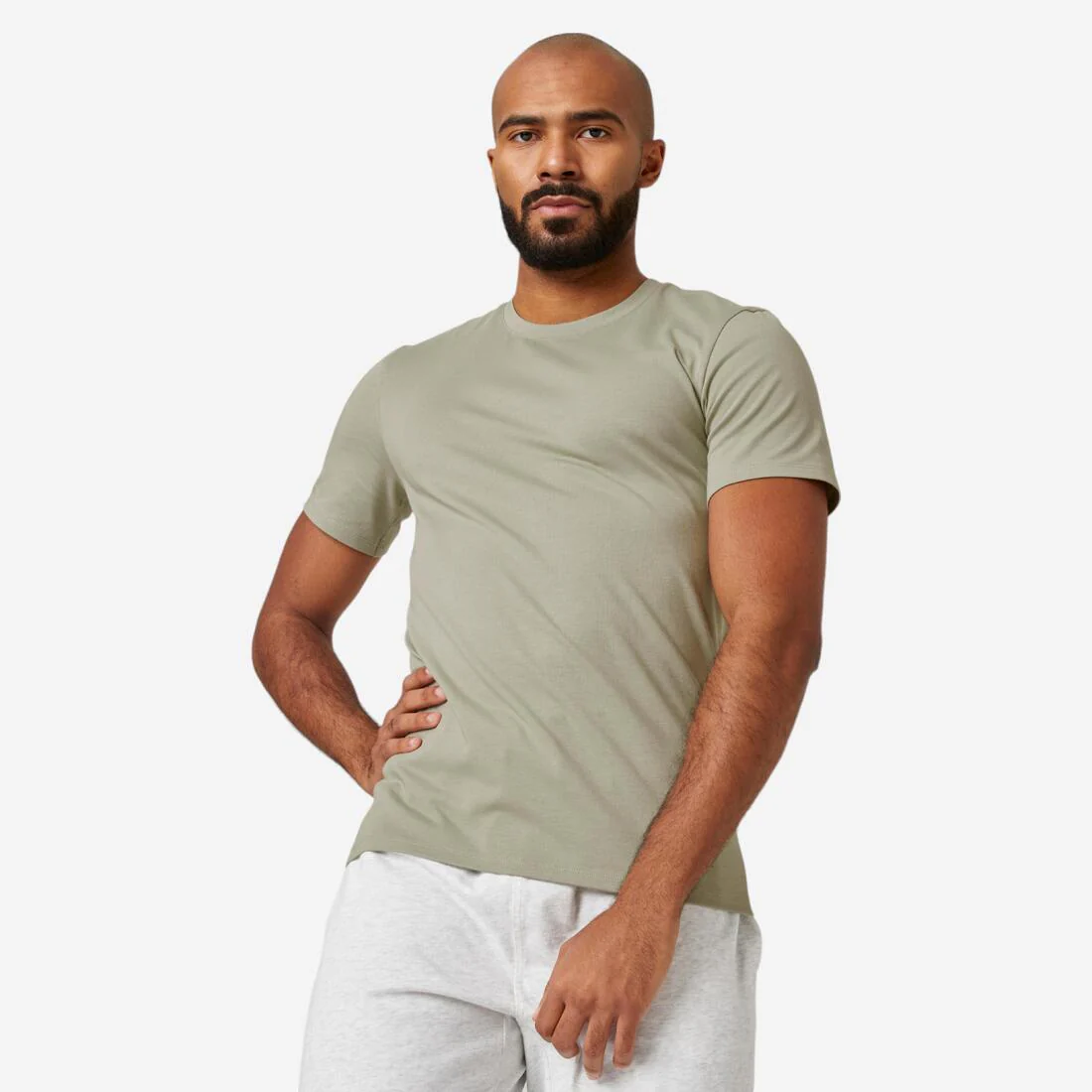 Men's Slim-Fit Fitness T-Shirt 500 - Image 6