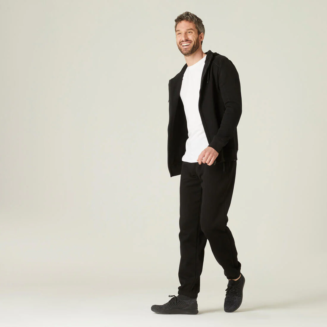 Men's Straight-Cut Zipped Hoodie With Pocket 500 - Image 6