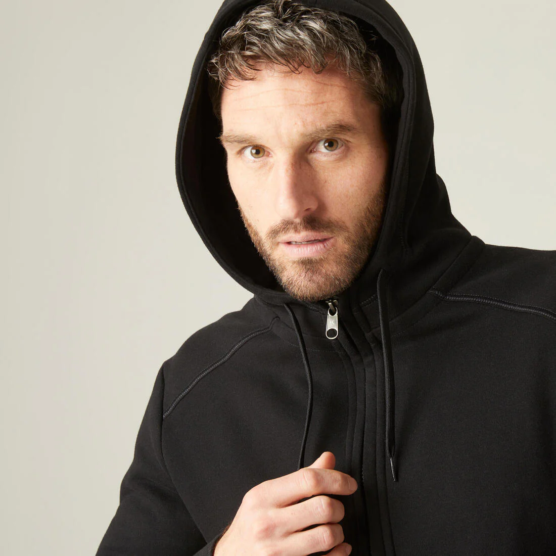 Men's Straight-Cut Zipped Hoodie With Pocket 500 - Image 8