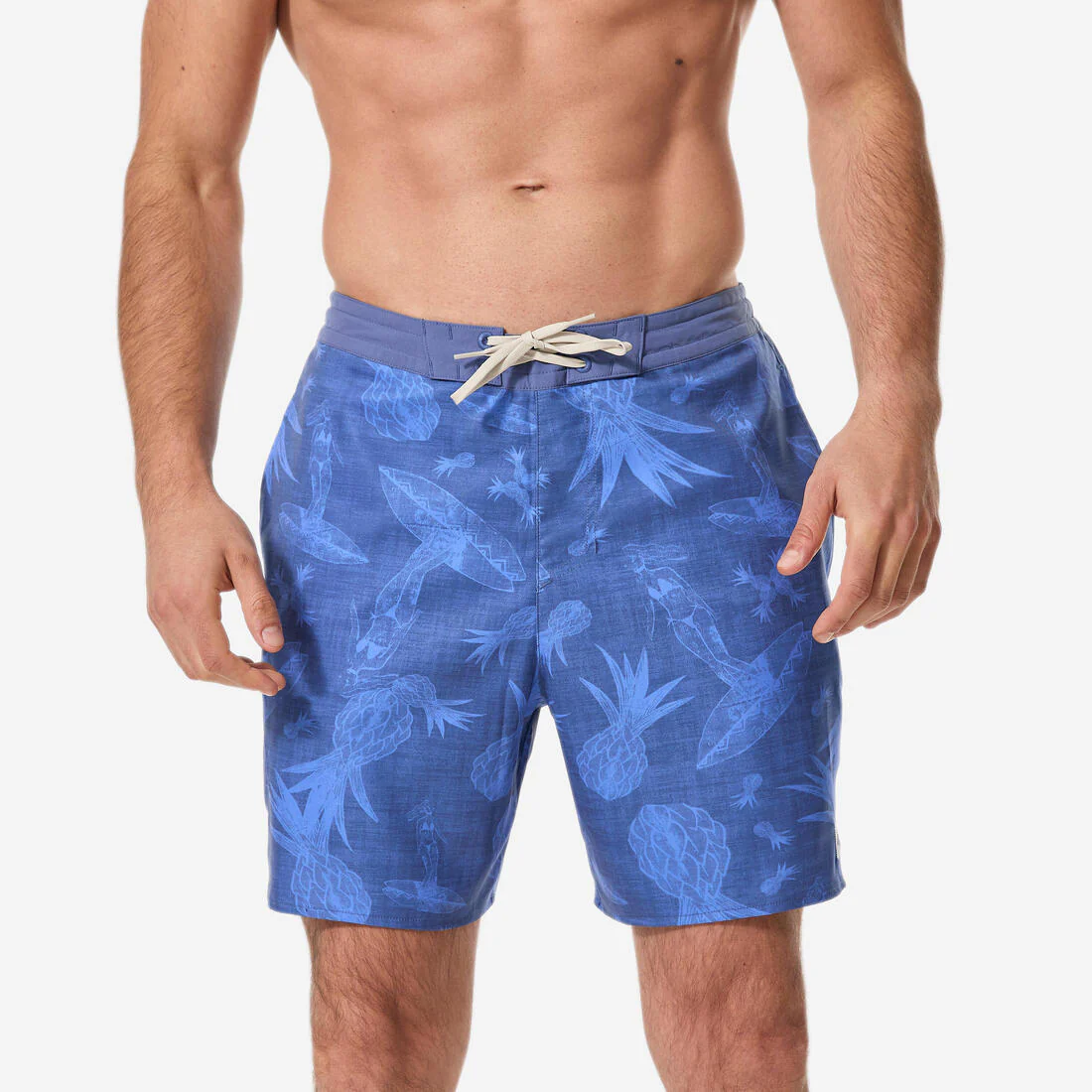 Men’s surfing boardshorts mid-length swim shorts 18”, 100 - Image 2